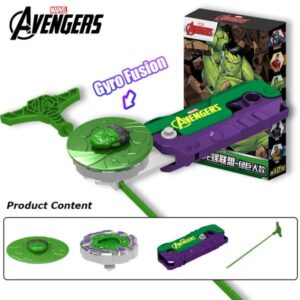 Marvel Avengers Hulk Style Beyblade Battle Game Beyblade Launcher 4PCS Fidget Spinner Movie Peripheral Toy Set Boys Boys Birthday Gifts Collectible Toy