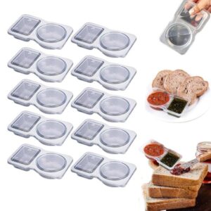 Disposable Dinnerware One-piece Sauce Box Small Seasoning Cup With Lid Soup Bowl Chili Oil Dipping Wholesale