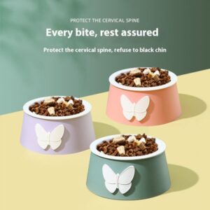 Stylish White Porcelain-Look Dog and Cat Dinner Bowls – Easy Clean, Non-Slip Base