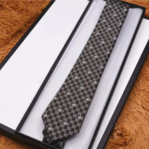 Mens Neck Ties Letter Silk tie Necktie Pattern printing Jacquard Party Wedding Woven Fashion Designer with box