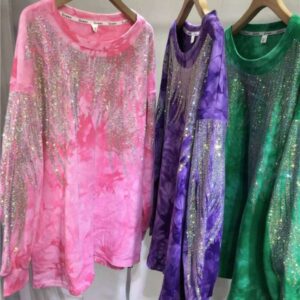 men's Oversized Early Autumn Hot Sweatshirt Medium Long Sleeve Top Gradient Tie-Dye Loose Fit Terry sweatshirts t-shirt Wholesale menstracksuits