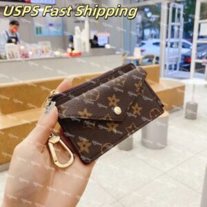 Fashion Designer Wallet Luxurys Women Short Purse Embossed Flower Letters Wallets Credit Card Holders Ladies Plaid Money Clutch Bags Holders Luggage 2025