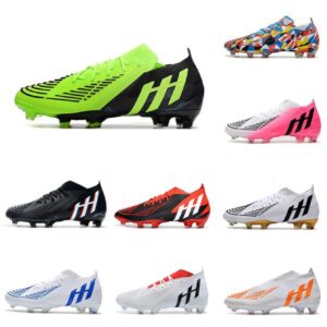 Men Soccer Shoes Predator Edge Geometric.1 FG Falcon 22 Cleats Football Boots Classic Firm Ground Outdoor Crampons De Scarpe Da Calcio 0501