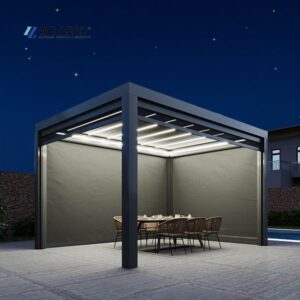 Weatherproof Alumium Louvered Garden Structure Tailored Exterior Shade Solution