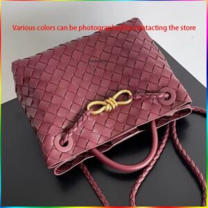 10A Top Quality Andiamo Tote Bags Leather Weaving Underarm Bag Designer Tote drawstring cross body Lambskin intrecciato Shopping Bag shoulder handbag 32cm