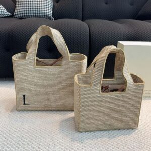 designer straw Woody Beach Designer Handbag tote Women's Fashion High Quality Shoulder Large Capacity Shopping Bag Two color bag 2a