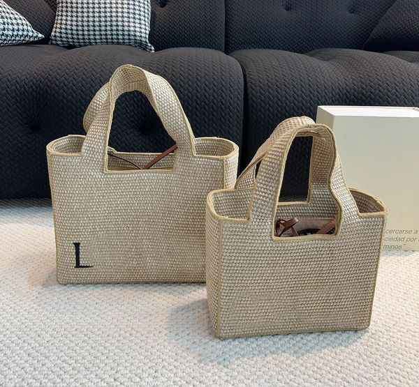 designer straw Woody Beach Designer Handbag tote Women's Fashion High Quality Shoulder Large Capacity Shopping Bag Two color bag 2a