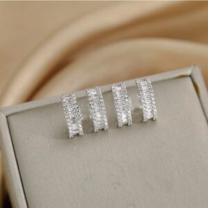Designer Earrings Luxury Stud Letter Crystal Rhinestone Classic Earrings S925 Silver Women Wedding Party Jewerlry Elegant Earrings Accessories Jewelry Gift