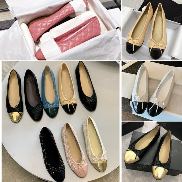 woman ballet flats designer red flat quilted loafer Round Toe Dress Shoes Ladies Casual denim ballerina shoe sier ballerines Zapatos De Mujer