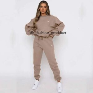 Women Sporty Fiess Tracksuit Letters Print Sleeve Bandage Tops and Skinny Long Sweat Pants Matching Sets Club Outfit