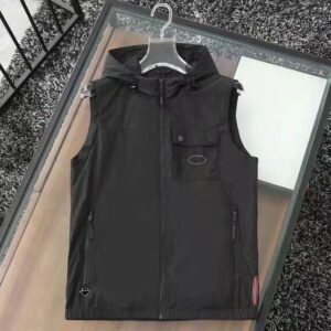 Man Vests Jacket Hooded Spring Autumn Style Mens Windbreaker Coat Sleeveless Fashion Jackets With Zippers Letters Printed Outwears Coats Size M-5XL