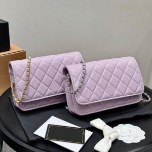 6 Colors Designer Women Mini Flap Bag Crossbody Card Holders Wallet Gold Silver Hardware Caviar Leather Quilted Diamond Luxury Shoulder Clutch Handbag 19x12cm