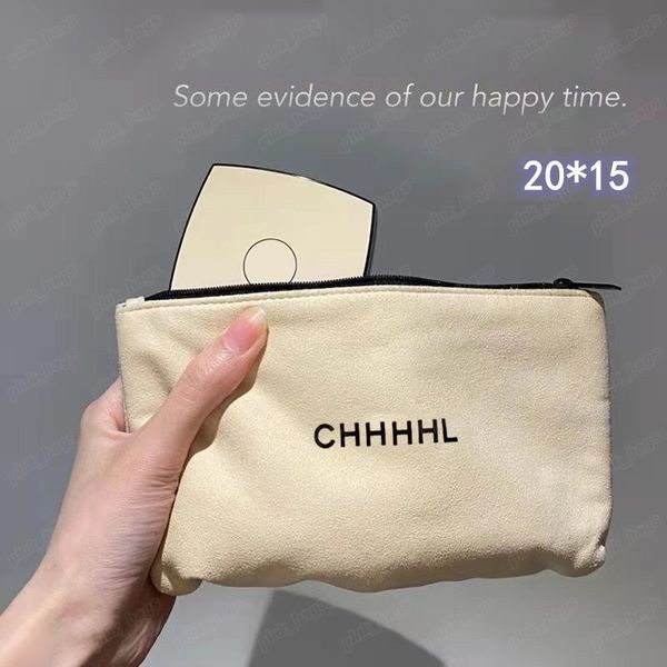 Luxury Designer Small Makeup Bags Womens Wash Cosmetic Case Zipper Make Up Pochette Ladies Toiletry Letter Printed Suede MakeUp Bags Clutch Pouch 2312131BF