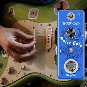 Guitar Noise Gate Pedal, Dual-Mode Noise Eliminator with -70dB / +10dB Threshold Control – True Bypass