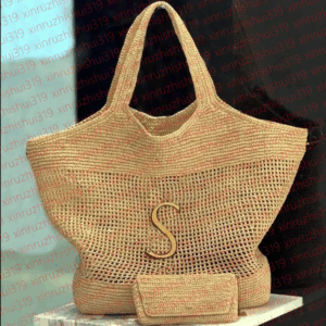 Icera Bag Fashion Rattan Women Shoulder Woven Female Handbags Large Capacity Summer Beach Straw Bags Casual Tote Purses