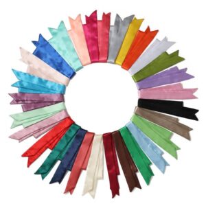 8011 Women's solid color silk scarf narrow long scarf