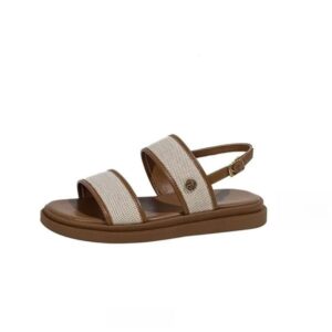 Women's Designer Sandals 2025 Summer New Single Buckle Outdoor Beach Sandals Fashion Slippers Casual Multifunctional Roman Style Size 35-40