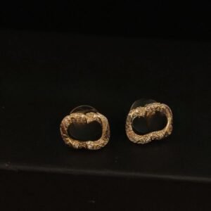 18K Gold Silver Plated Crown Zircon Stud Earrings for Women Round Crystal Earrings Bride Wedding Jewelry Nice Gift Price