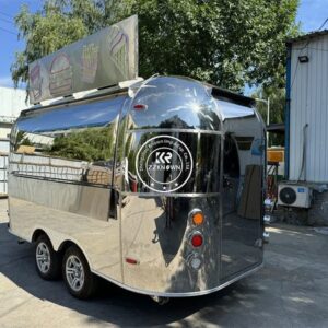Custom Food Trailer American Hamburger Trailer Movable Food Cart Mobile Kitchen Concession Pizza Coffee Kiosk Catering Truck