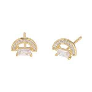 New product s925 pure silver creative semi-circular square fashionable and trendy earrings with cool and cool temperament ear accessories