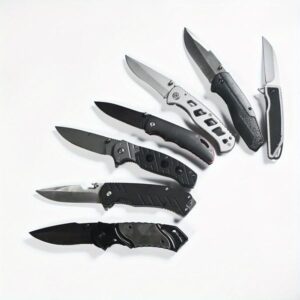 7-piece set of outdoor pocket knives ideal for hiking fishing needs. Made of durable stainless steel with anti slip handle, lightweight and suitable for birthday gifts