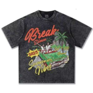 Loose Fit 100% Cotton Washed Short Sleeve Casual Summer New Men's T-Shirt