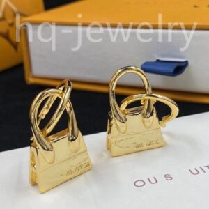 earrings designer for women stud luxury gold heart shape pearl crystal gold double V letter 925s silver jewelry classic 33