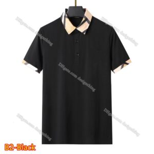 Designer Mens T Shirt Fashion Plaid Stripe Cotton Tee Embroidery Detail Soft Breathable Fabric Asian Fit