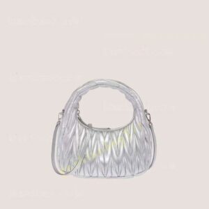 Silver Designer bags Luxury Bags Shoulder bag Half moon bag Women's Dumpg Tramp Tote wander bag Crossbody Bag Underarm bag Casual crossbody Bag Leather bag