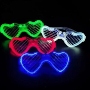 Wholesale LED Glasses Mix Colors Light Up Shutter Shades Glow Sticks Sunglasses Adult Kids In The Dark Halloween Favors Toys