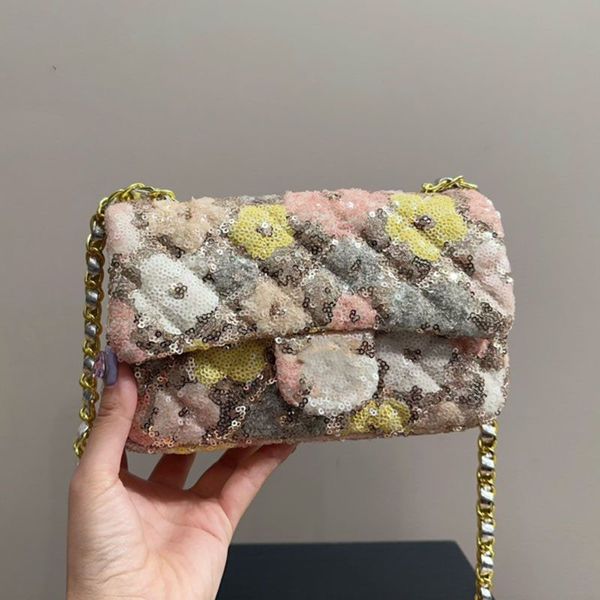 Designer bag leather Sequins Dinner bag Chain bag Woman Women luxurys Shoulder bag Handbags Messenger Clutch Flap crossbody Wallet lady clutch Fortune bag 20m