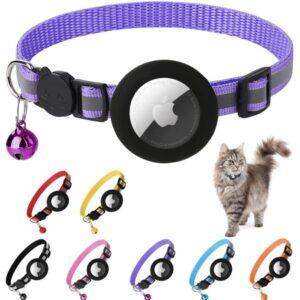 Cat Collars Airtag Tracker Protective Case Anti Loss Pet Positioning Collar Cat Supplies Cat Collars Adjustable Multi colored Dog Collars 8.7~13.8 inches