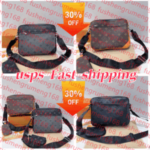 Men Leather TRIO Messenger Bags Luxury Shoulder belt Make up Bag Designer Handbag Tote Man's bags Shoulder bag Handbags Wallets purse tote bag backpack Handbags Purse