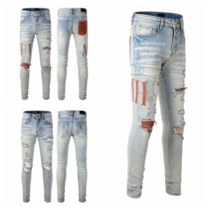 y2k designer skinny jeans desig colors Long hippop Sticker Embroidery Slim Denim Straight streetwear Skinny pants wholesale mens shorts 30-40