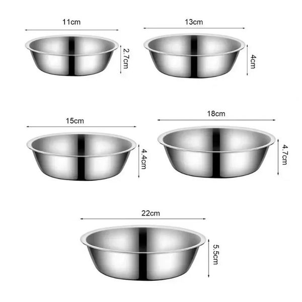 149714 New puppy Kitten feeding supplies Two bowls Dog food drinker Stainless steel pet drinking dish Feeder access device