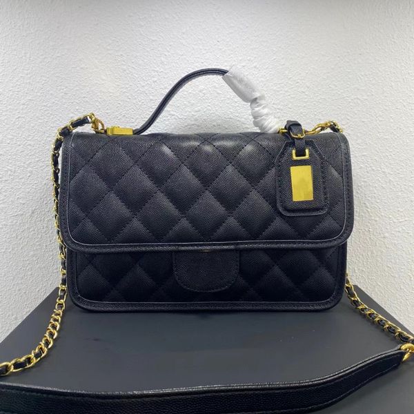 New women's bag designer handbag luxury One shoulder bag Ringer chain portable small square bag metal logo crocodile skin fashion classic vertical crossbody bag