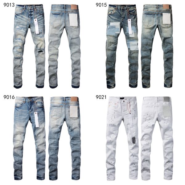 designer jeans mens jean pants slim fit elastic embroidery skinny women jean style cat whisker whitening men's broken hole denim jeans for mens pants asian size