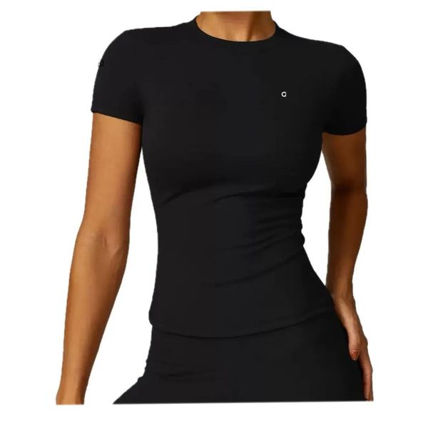 Women Yoga Shirt Tops Cew Neck Fintness Short Sleeve Crop Top T Shirt Skinfriendly Workout Summer Top Women Women Gym T-Shirt