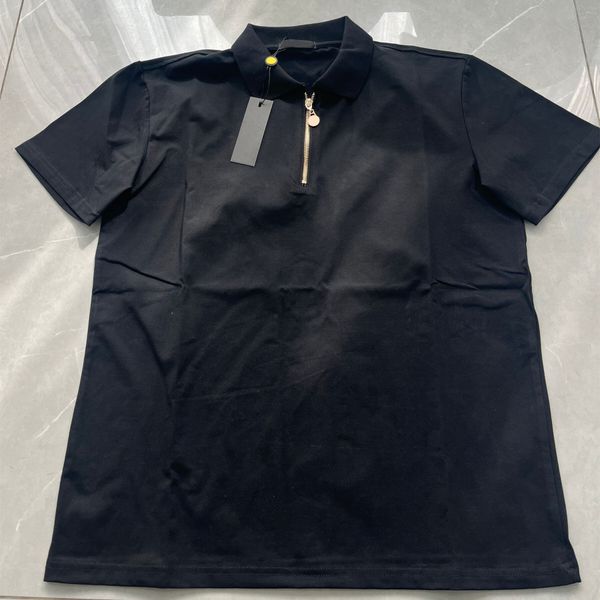 Mens T Shirt Designer Cotton Fabric Classic Plaid Stripe with Floral Detail Asian Size Premium Soft Fit Elegant Look Luxury Fashion High-end menswear Lapel T-shirt B1