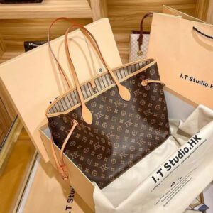 Luxury Tote Bag Designer Bag Classic Handbag Fashion Designer Wallet Shoulder Bag Woman Leather Shopping Purse Flower Brown White Black Lattice With Pouch MM 32cm A4