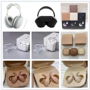 Fashion Accessories For Earphones Bluetooth Headphone Accessories Solid Silicone Cute Protective Cover Shockproof Case