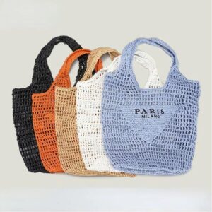 Tote Bag Luxury beach bag Straw bag Shopping Bag Designer Bag High quality Fashion Woven for Summer Black apricot Outdoor Travel Large Capac