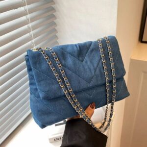 Best Casual Solid Canva Shoulder Bag Fashion Chain Crossbody Bags High Capacity Lady Handbags 240816