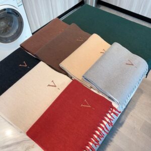 Elegant Letter Warm Scarf Designer Simple Scarves for Women Classic Wool Shawl Reversible 8 Colors