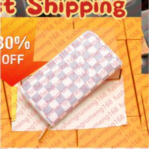 2025 designer Zipper leather Wallets Pocket wallets long single zipper Classic Letters coin purse card holder plaid s mens designers women w