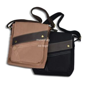 Vintage single shoulder crossbody canvas bag casual clamshell bag Fashion trend commuter bag all matching texture bag