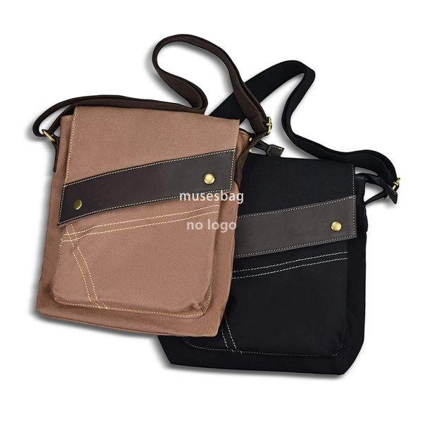Vintage single shoulder crossbody canvas bag casual clamshell bag Fashion trend commuter bag all matching texture bag