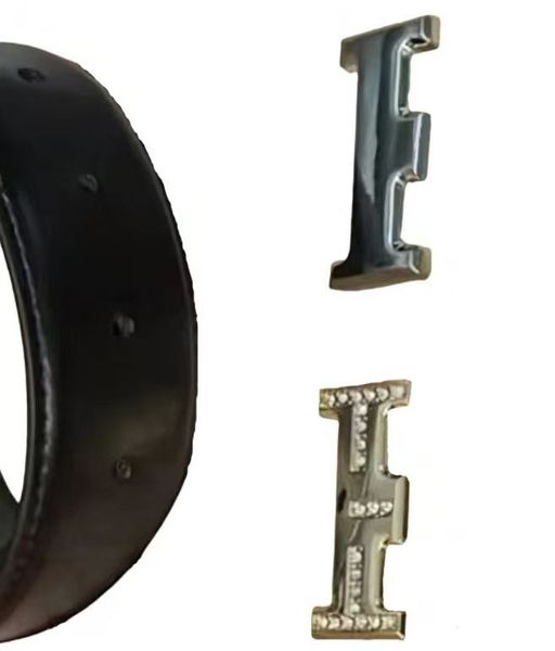 Designer's men's belt double buckles can take turns using fashionable black two buckles to give high-end gift boxes