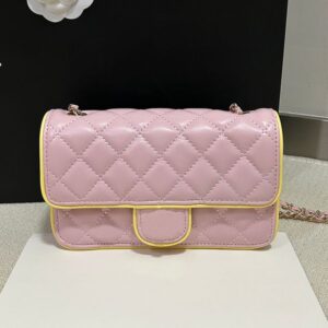 25p Panda Bag Designer Women Shoulder Bag Leather Lattice Black Hardware Metal Twistlock Matelasse Chain Hand Crossbody Bag Double Color Makeup Bag Dinner Bags 20cm