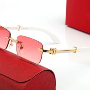Women Designer Sunglasses Mens Round Full Frame Carti Buffalo Horn Sun glasses Fashion Driving Goggle Womens Texture Mirror Frames Eyeglasses UV4 Shades Lunettes